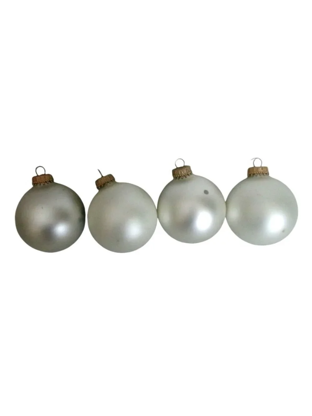 Set Of 4 Vintage Snowman Glass Christmas Ornaments By Carol E. Culhane